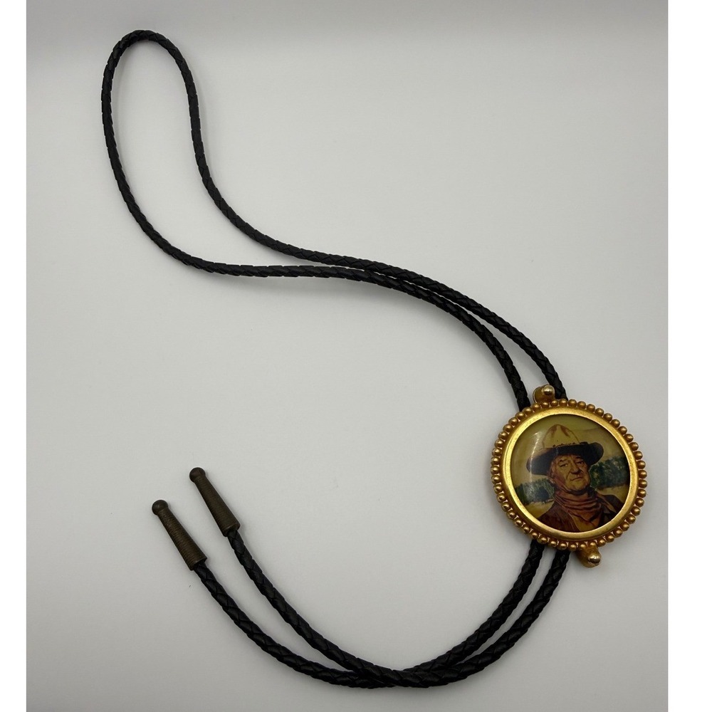 Unbranded John Wayne Bolo Tie OS Western Cowboy Americana Vintage Film Retro